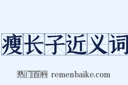 瘦长子近义词是什么意思的图片